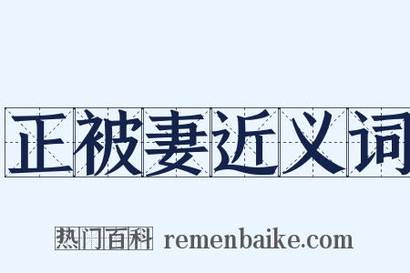 正被妻近义词是什么意思的图片